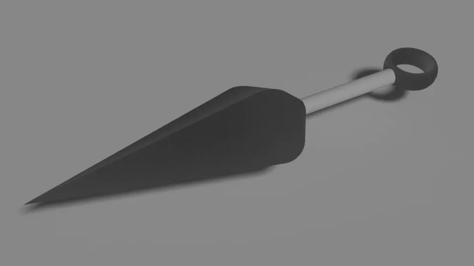 Kunai shovel 3D model_0
