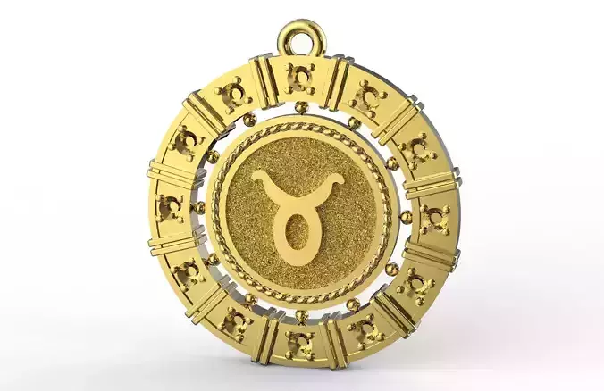 Taurus zodiac pendant