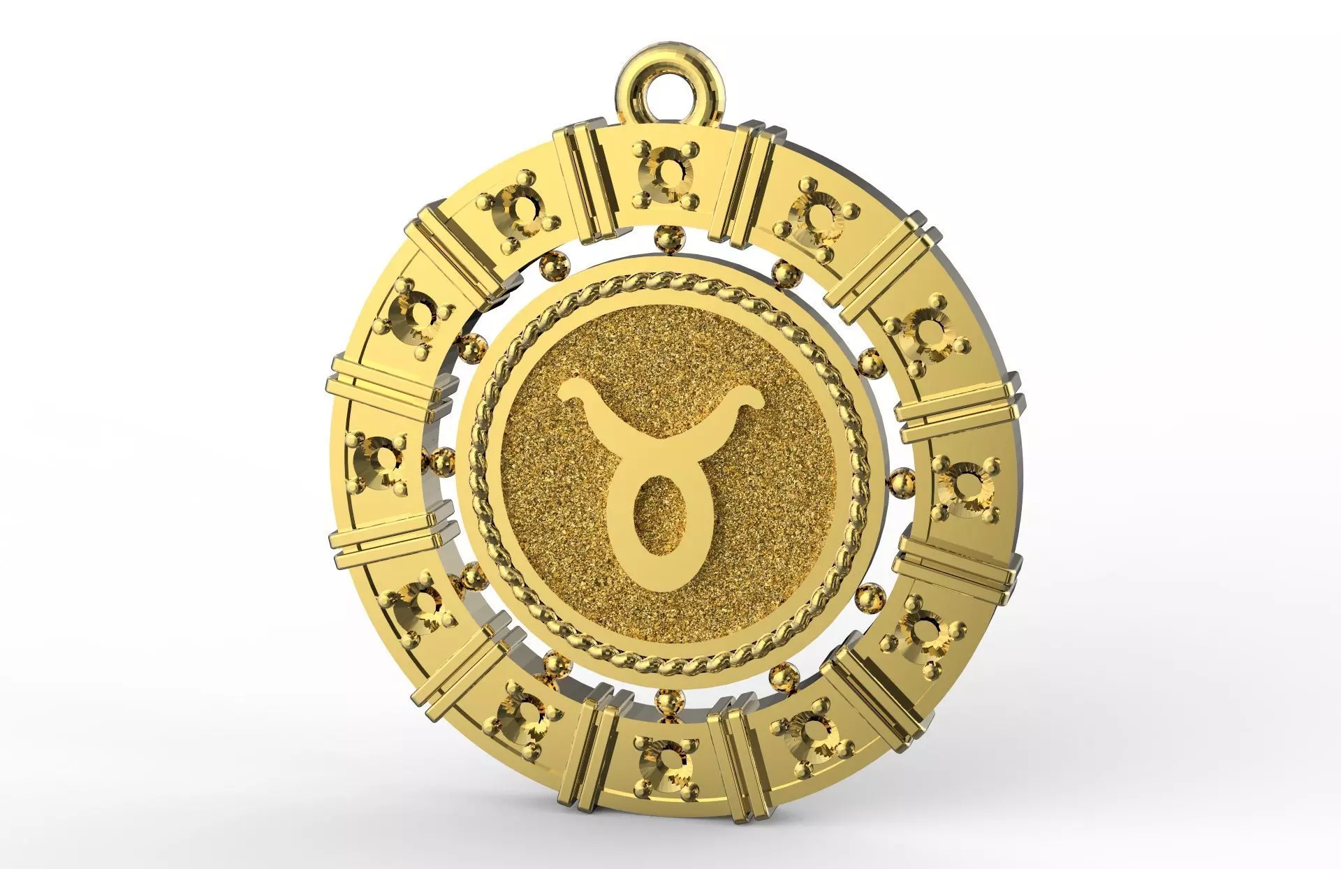 Taurus zodiac pendant 3D print model_0