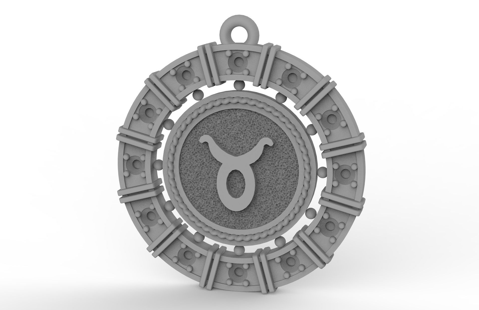 Taurus zodiac pendant 3D print model_2