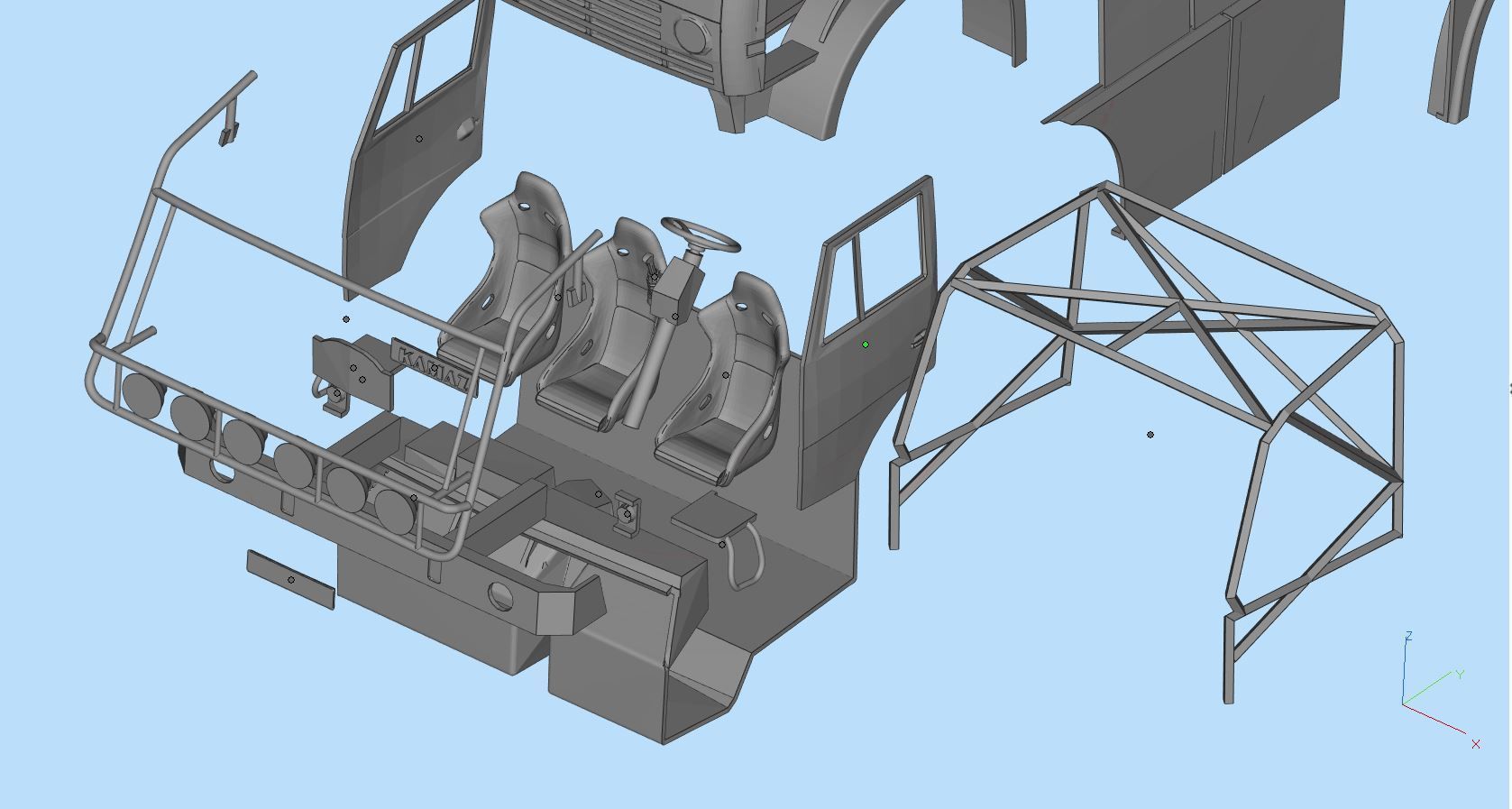 Kamaz master 4911 racing truck  And another scale 3D model 3D print model_18