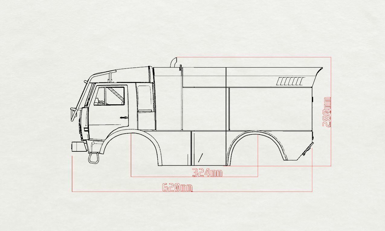 Kamaz master 4911 racing truck  And another scale 3D model 3D print model_26