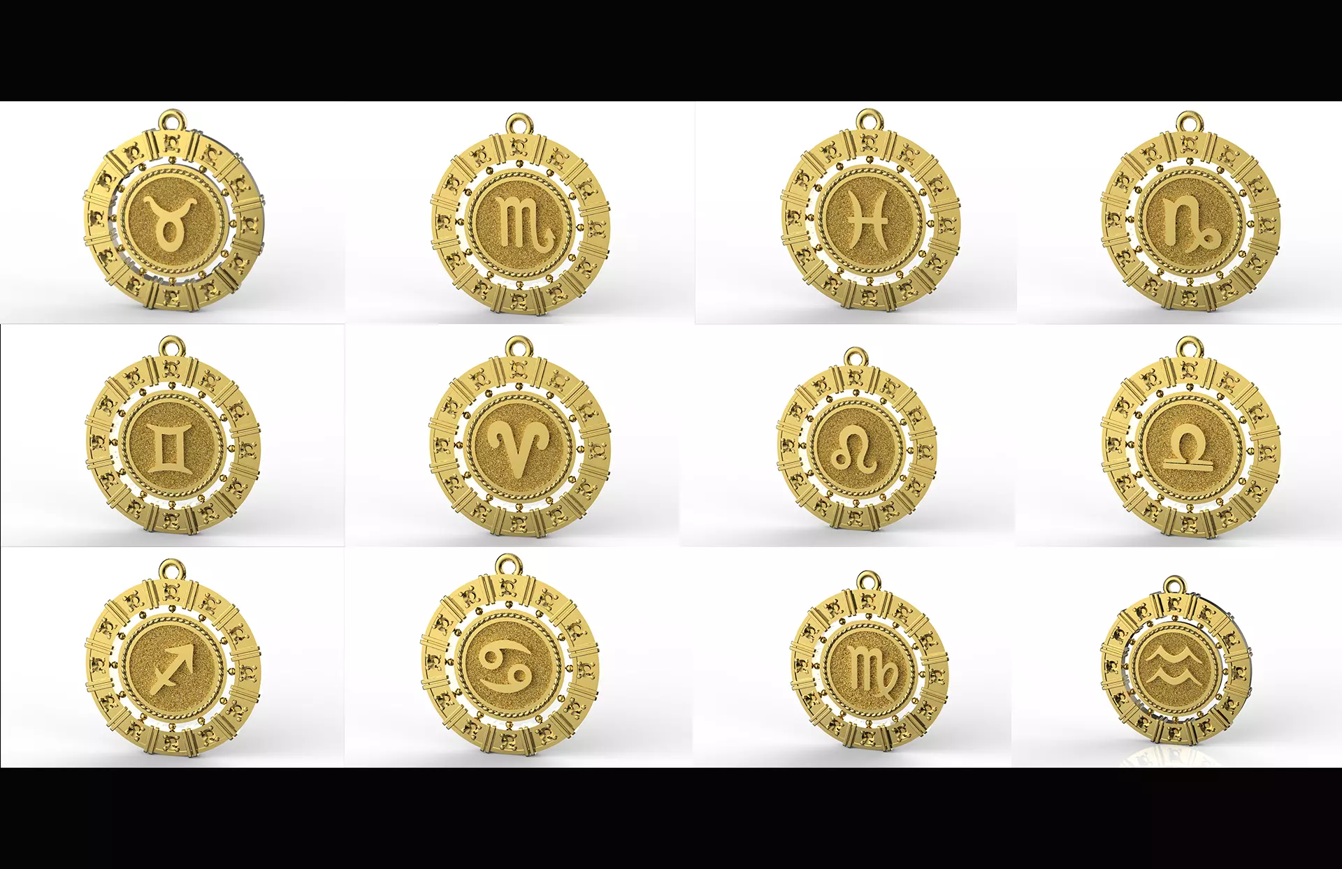 Zodiac symbol pendants collection _0