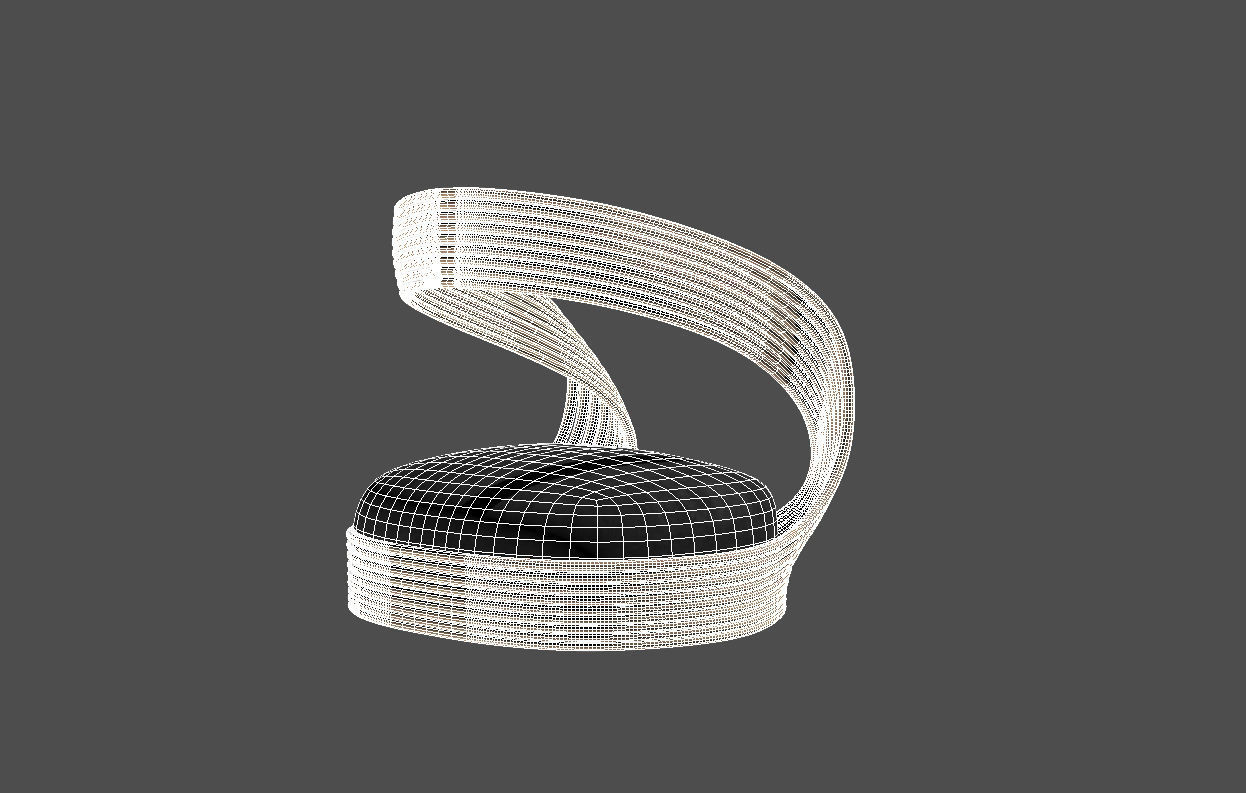 Joe Colombo rattan chair 3D model_4