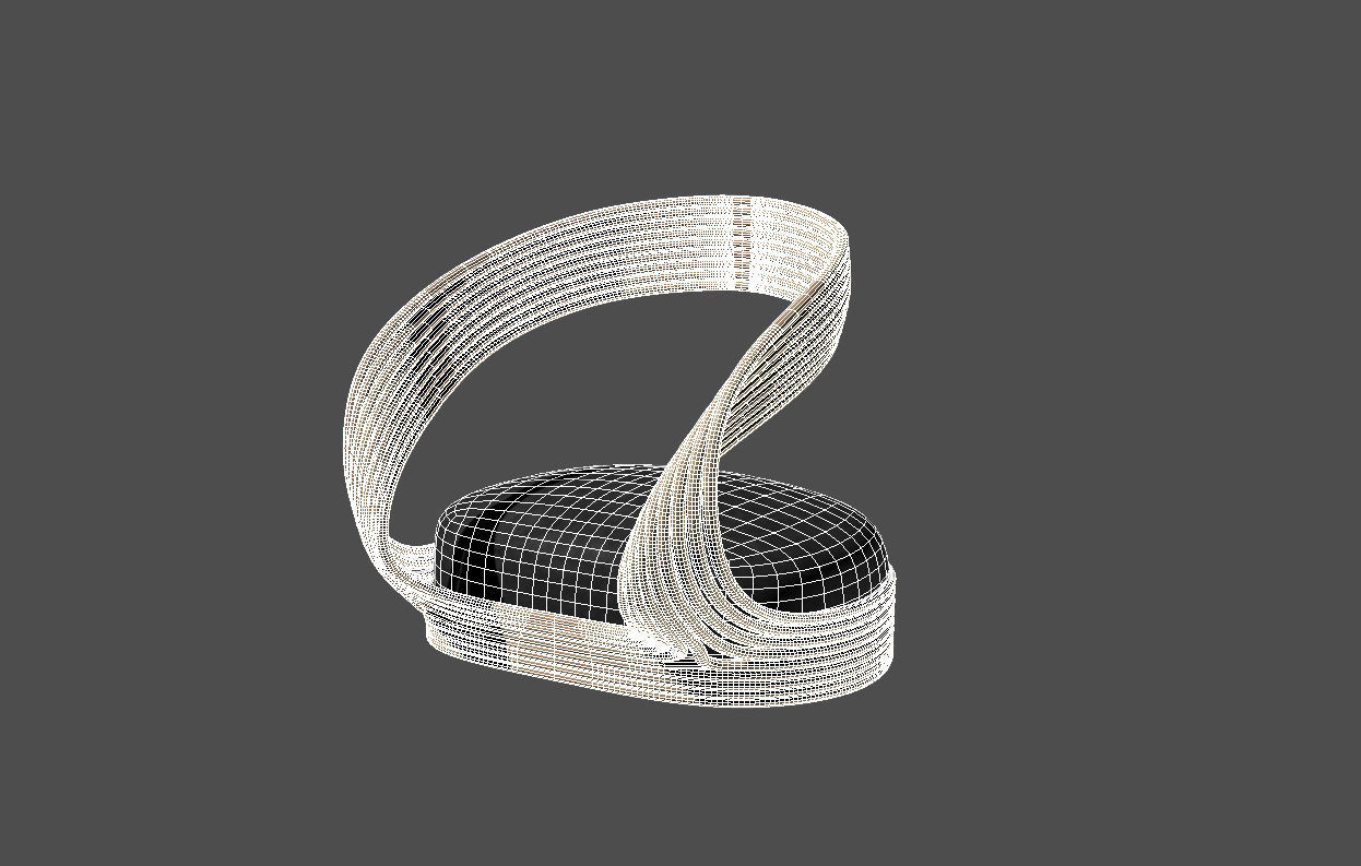 Joe Colombo rattan chair 3D model_7