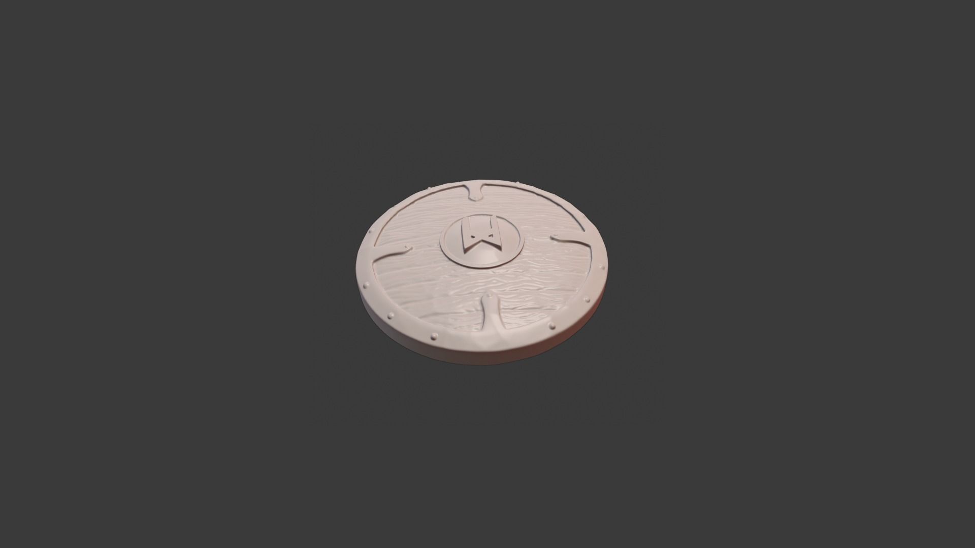 Scandinavian shield with rune Mannaz 3D print model_5