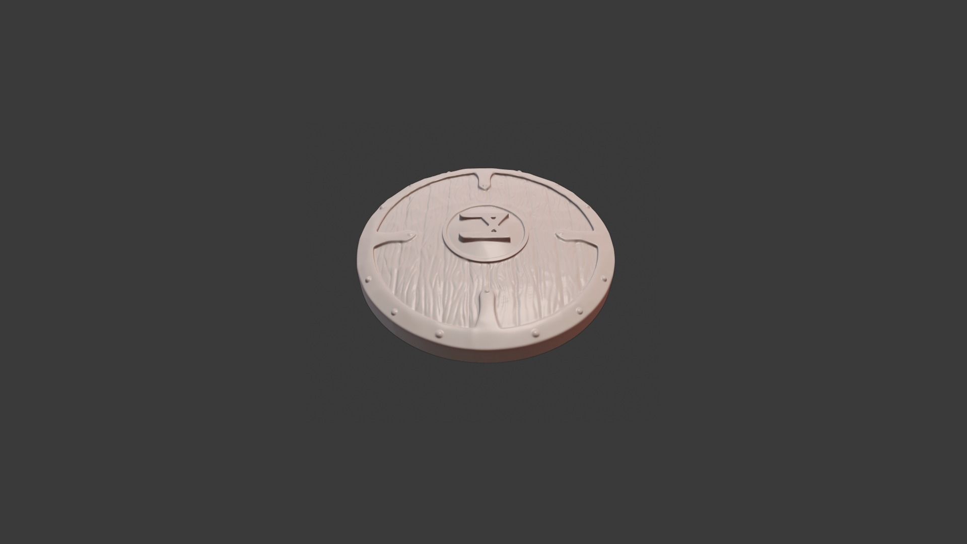 Scandinavian shield with rune Mannaz 3D print model_3