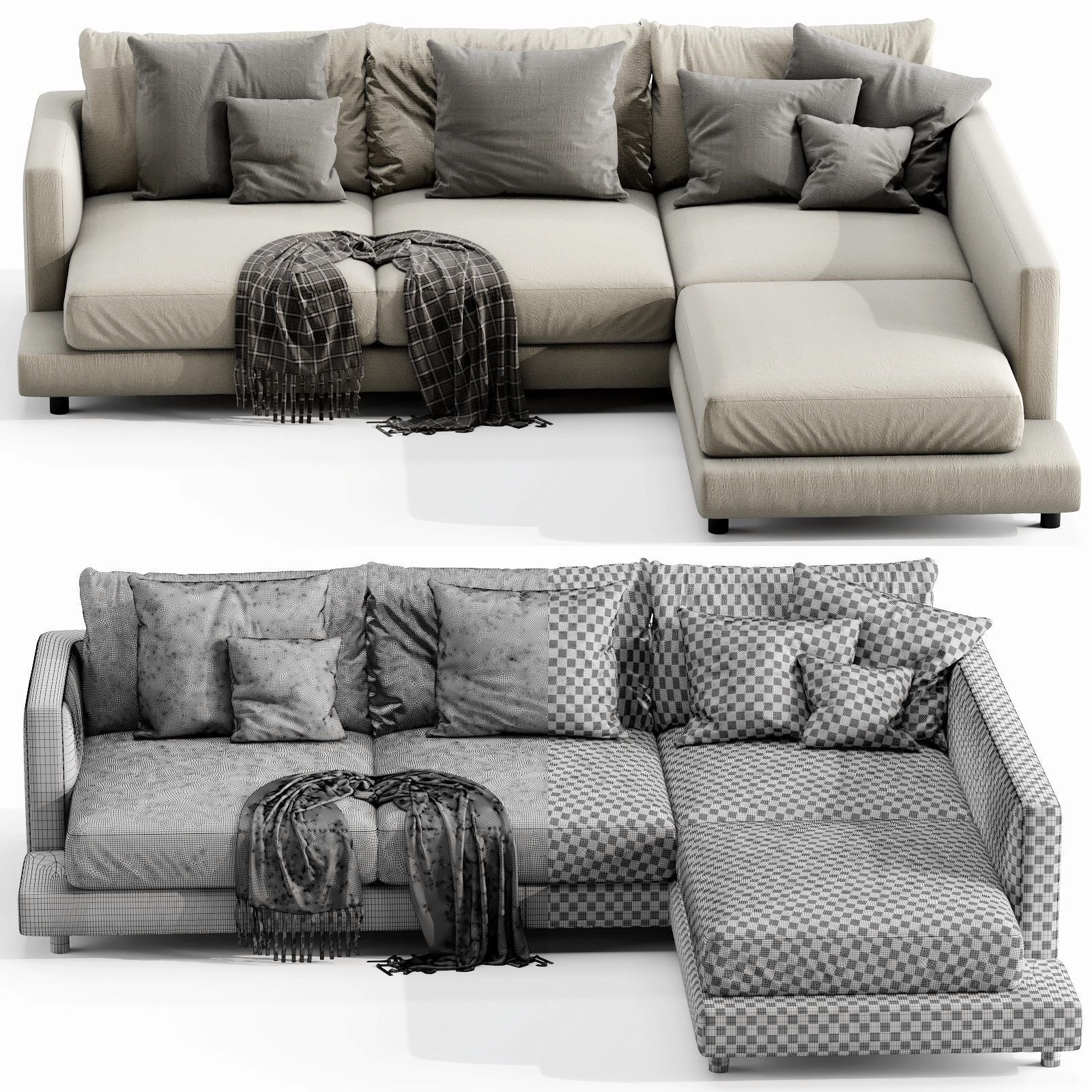 Flexform Long Island Chaise Lounge 3D model_6