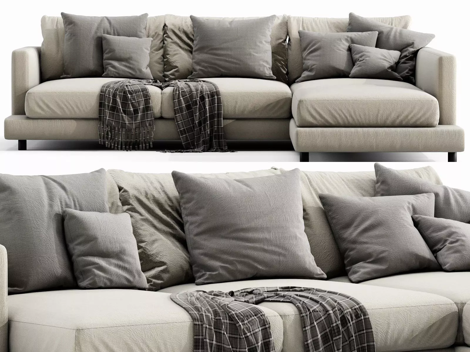 Flexform Long Island Chaise Lounge 3D model_0