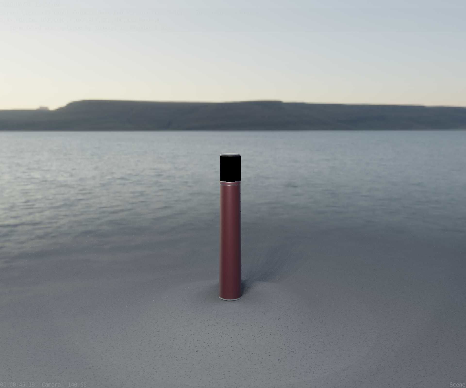 Dark Red Light-Column -11- Street-Light 9 Low-poly 3D model_99