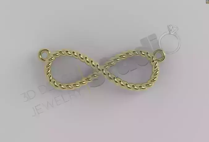 Infinity rope pendant 3d model