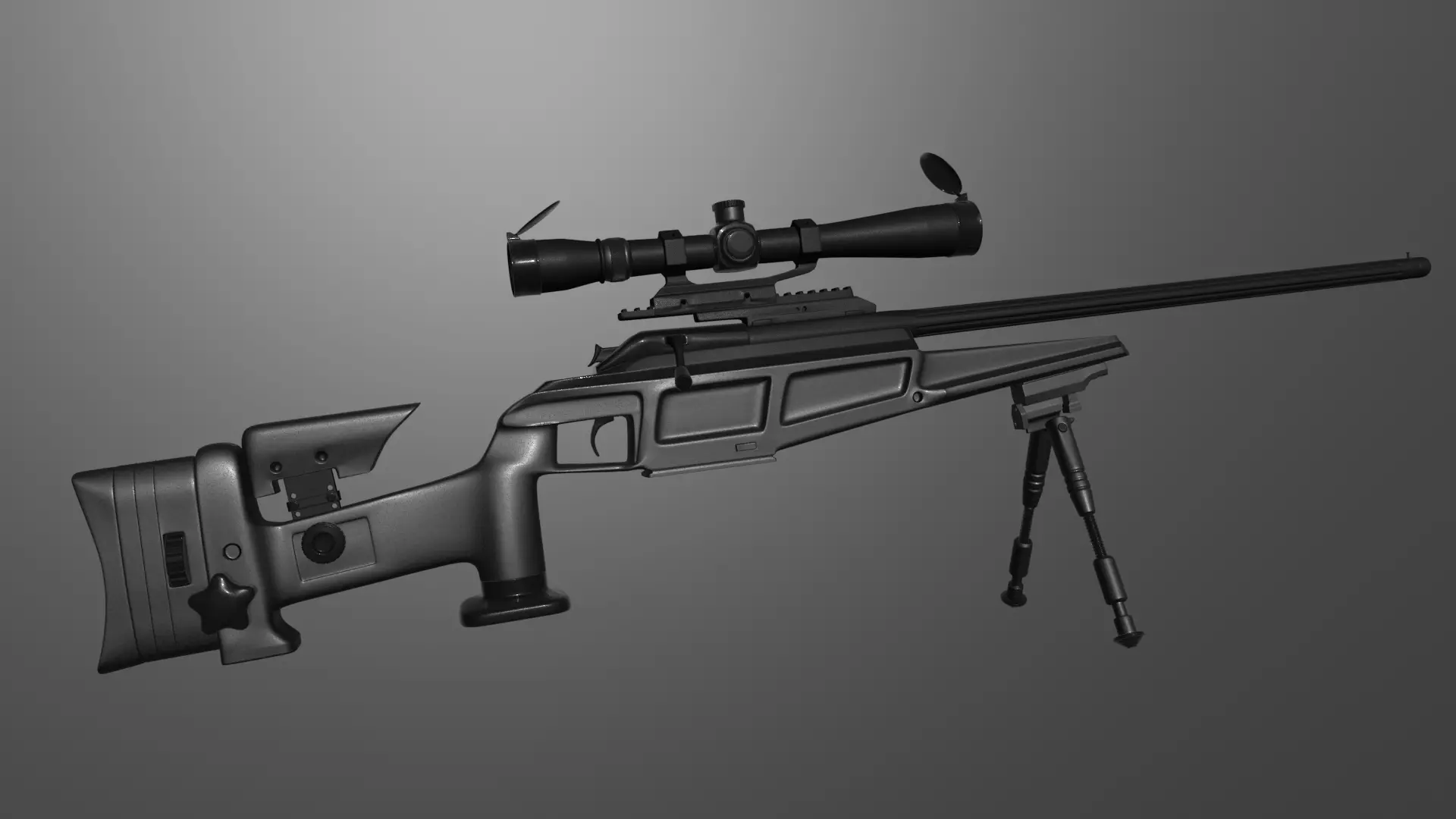 Blaser R93 German Police Sniper Rifle Hi-Res 3D model 3D model