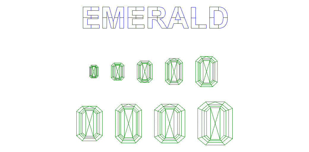 Diamond - Emerald 3D print model_4