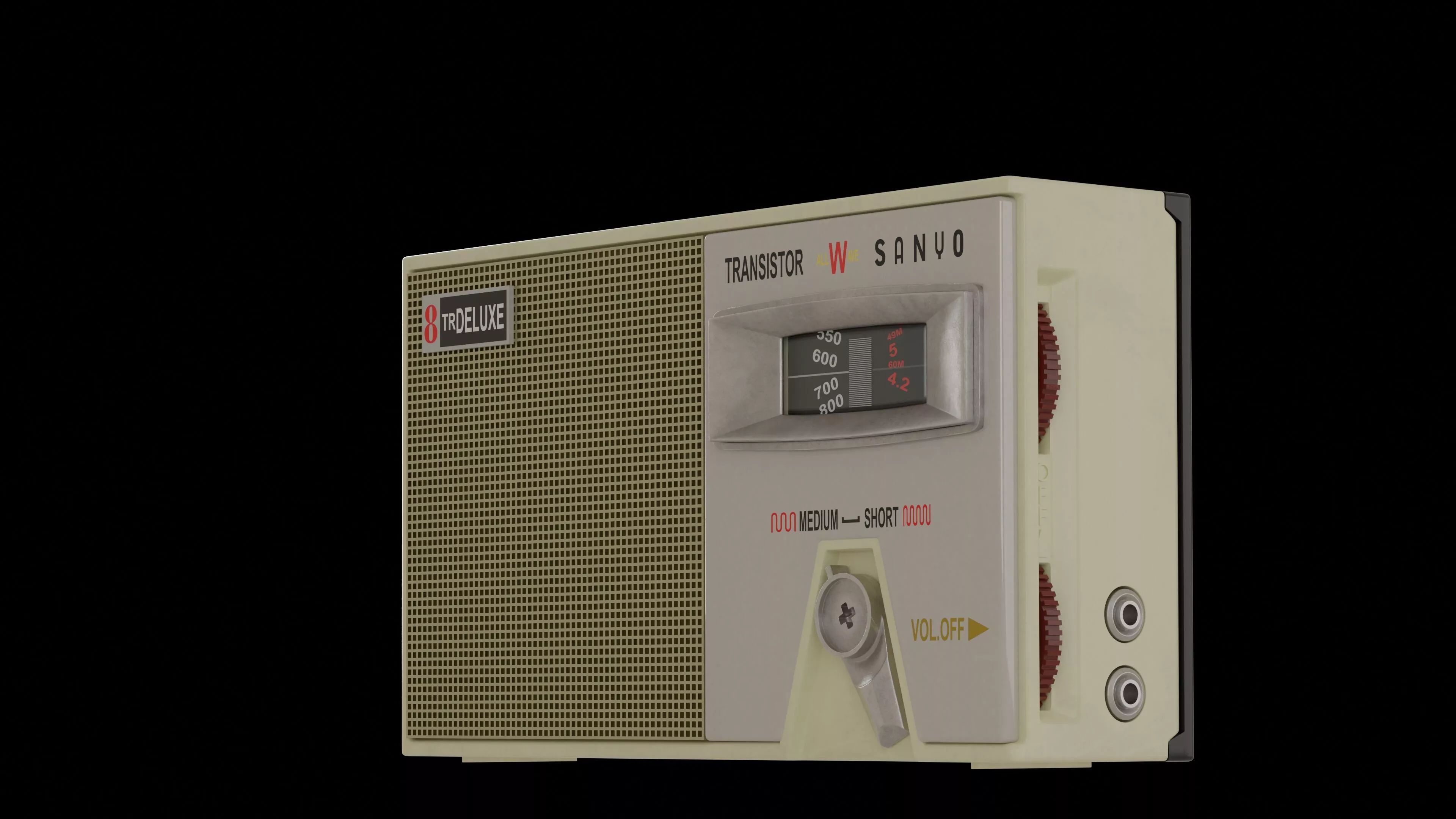 Radio Transistor Sanyo Deluxe All Wave 8S-P2 3D model