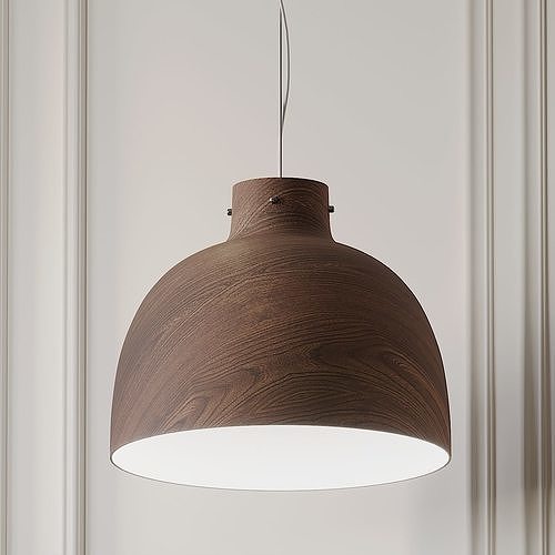 Bellissima Wood Pendant Light By Ferruccio Laviani 3D model