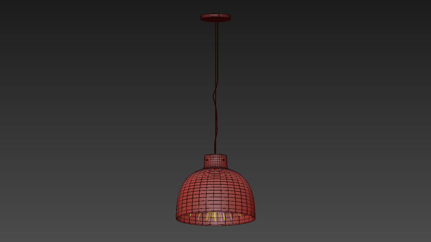 Bellissima Wood Pendant Light By Ferruccio Laviani 3D model_8
