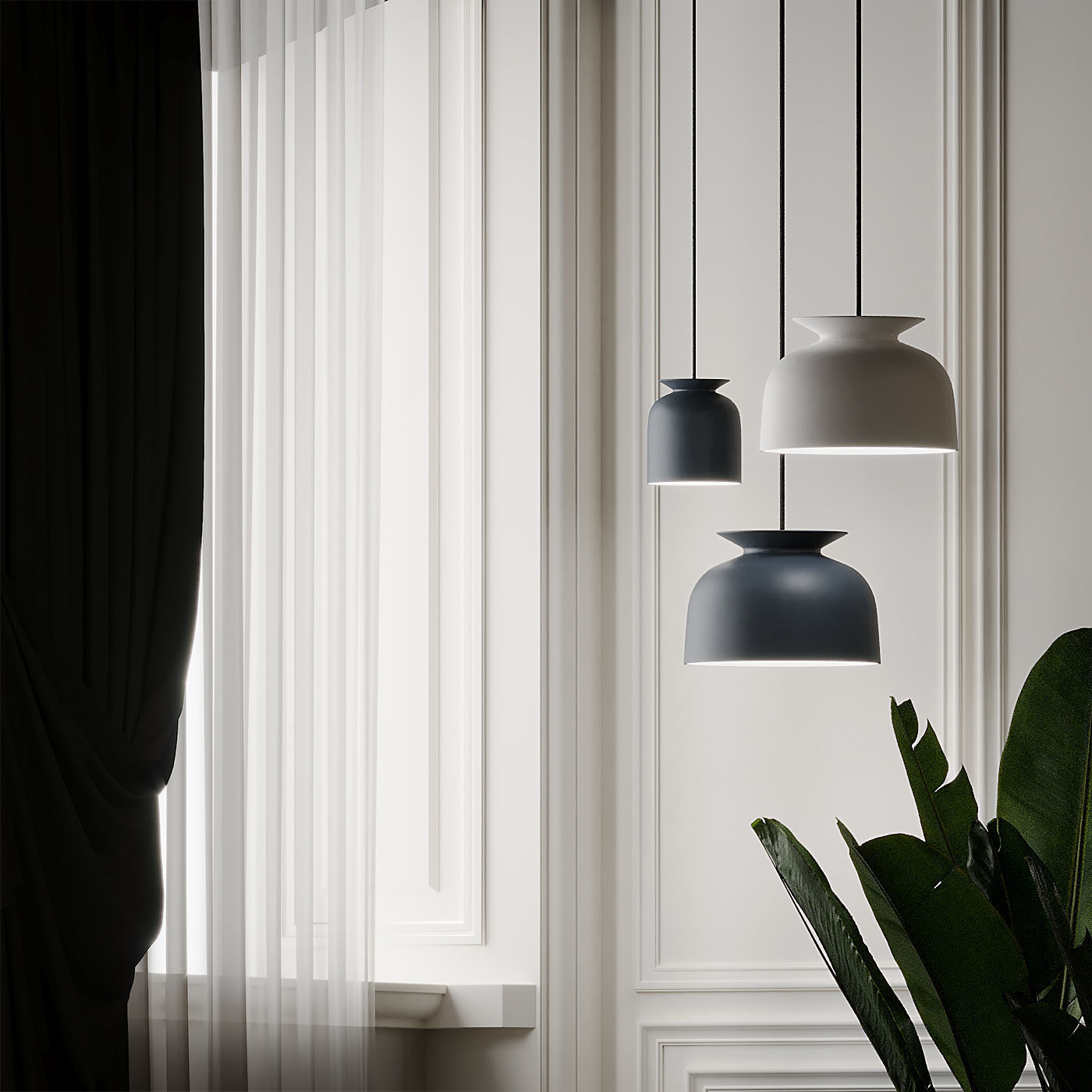 Ronde Pendant Light By Oliver Schick 3D model_2
