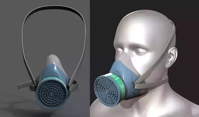 Gas mask protection isolated plastic scifi fantasy 
