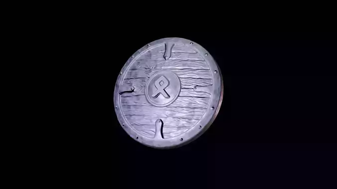 Scandinavian shield with rune Othala 3D print model