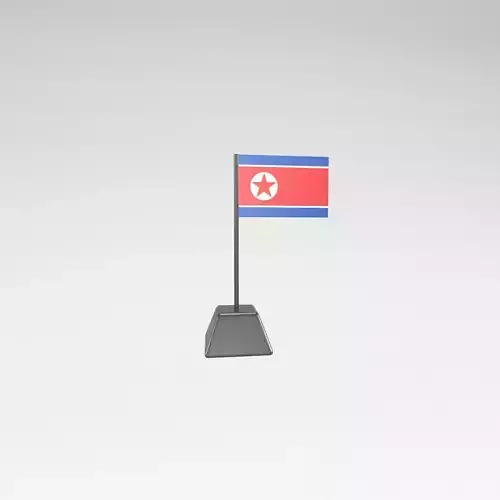 Cartoon North Korea Flag v1 001