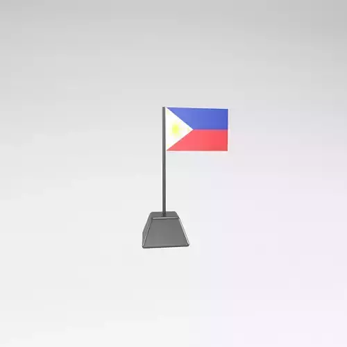 Cartoon Philippines Flag v1 001 Low-poly 3D model