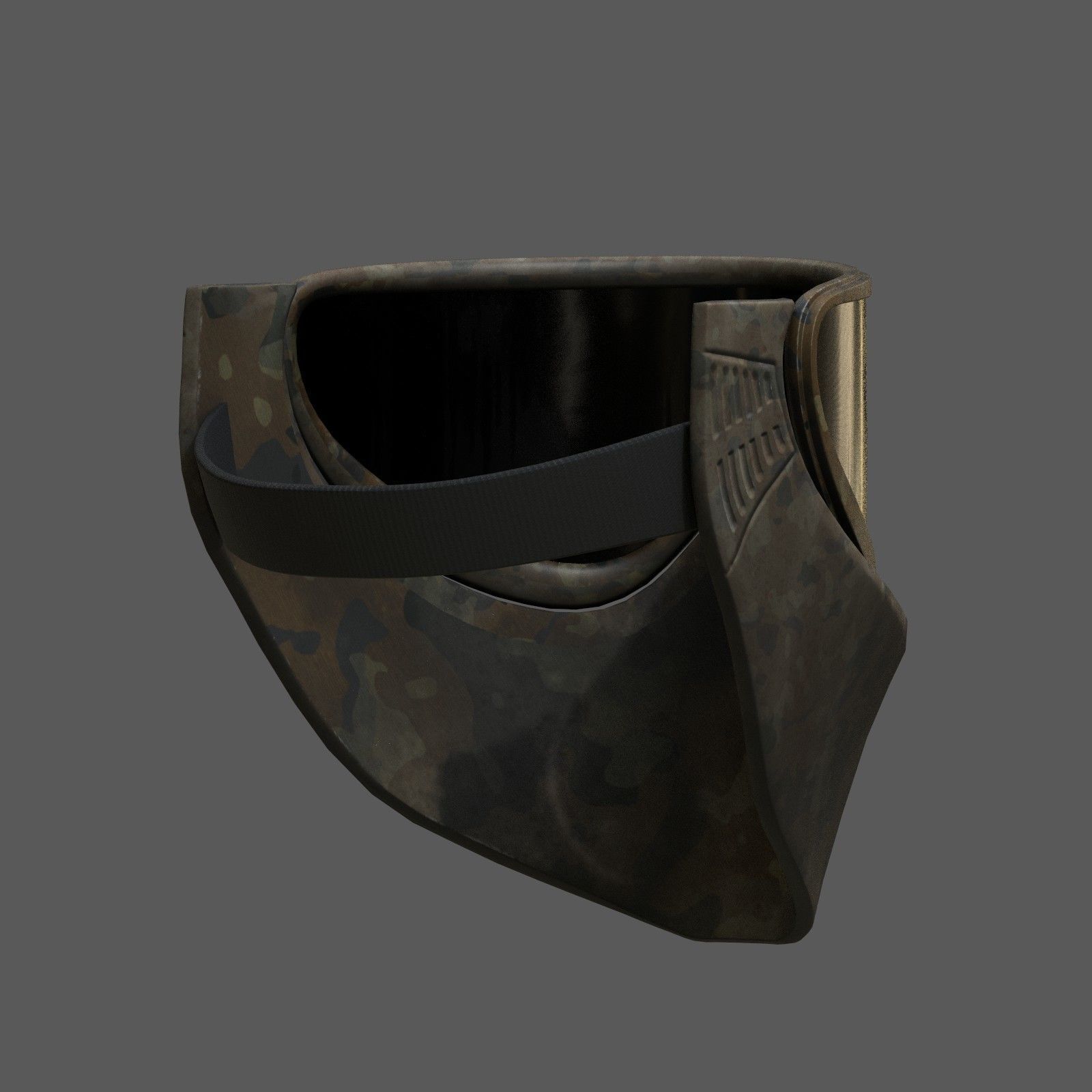 Mask protection futuristic scifi fantasy 3d  Low-poly 3D model_6