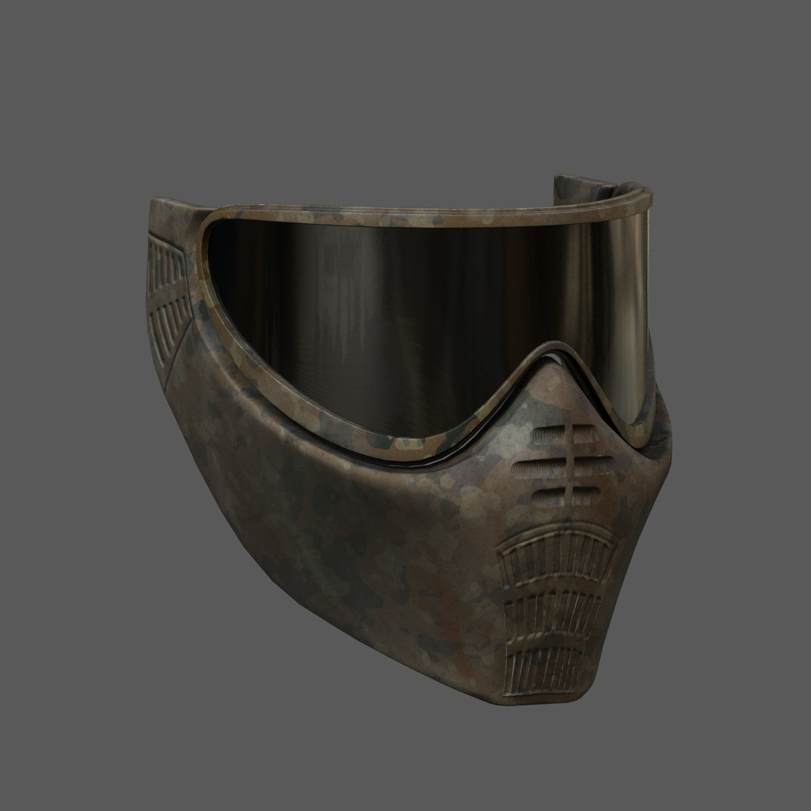 Mask protection futuristic scifi fantasy 3d  Low-poly 3D model_4