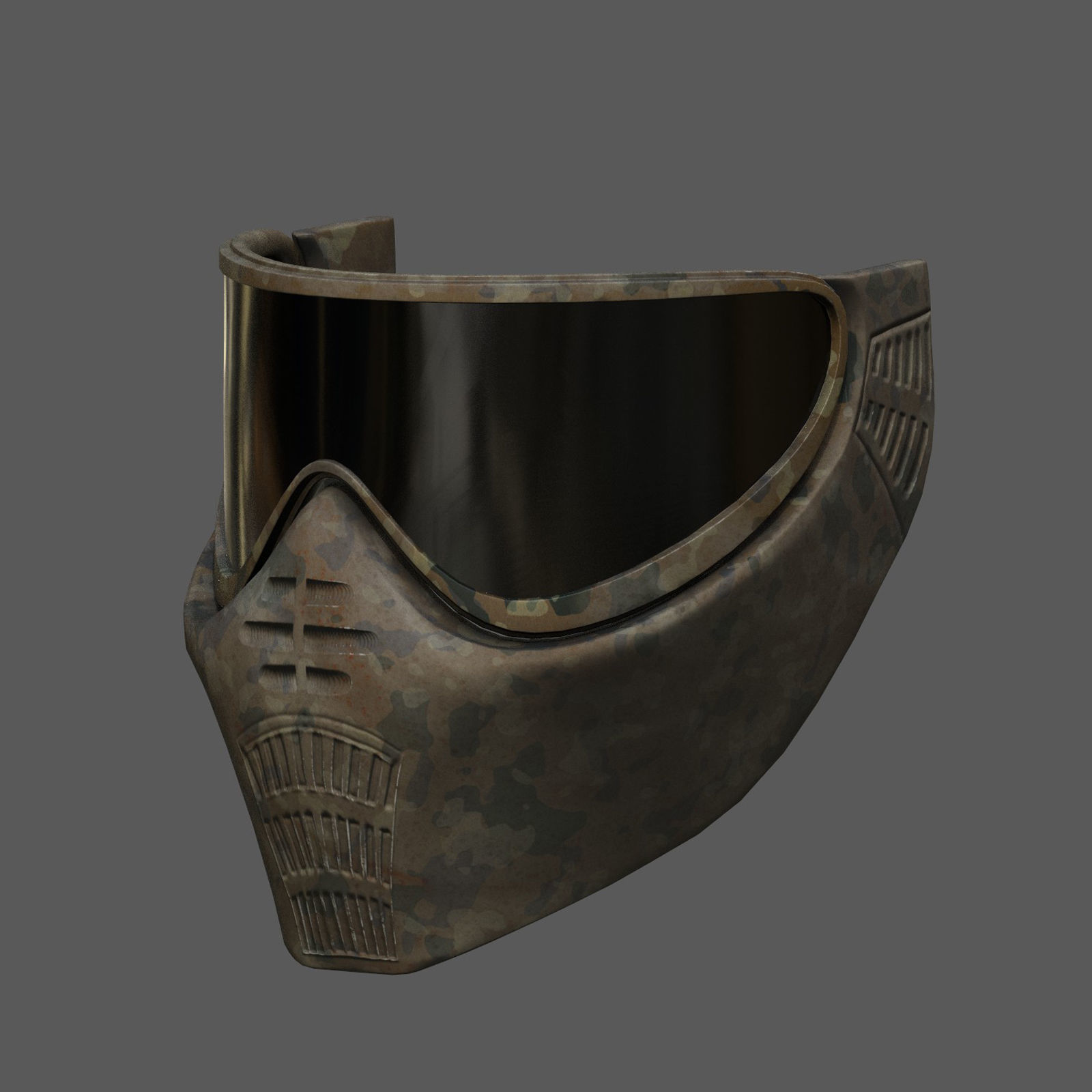Mask protection futuristic scifi fantasy 3d  Low-poly 3D model_5