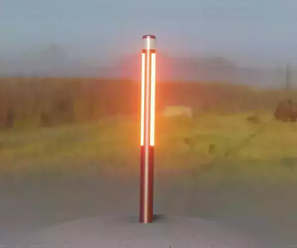 Dark Red Light-Column -22- Street-Light 9 Low-poly 3D model