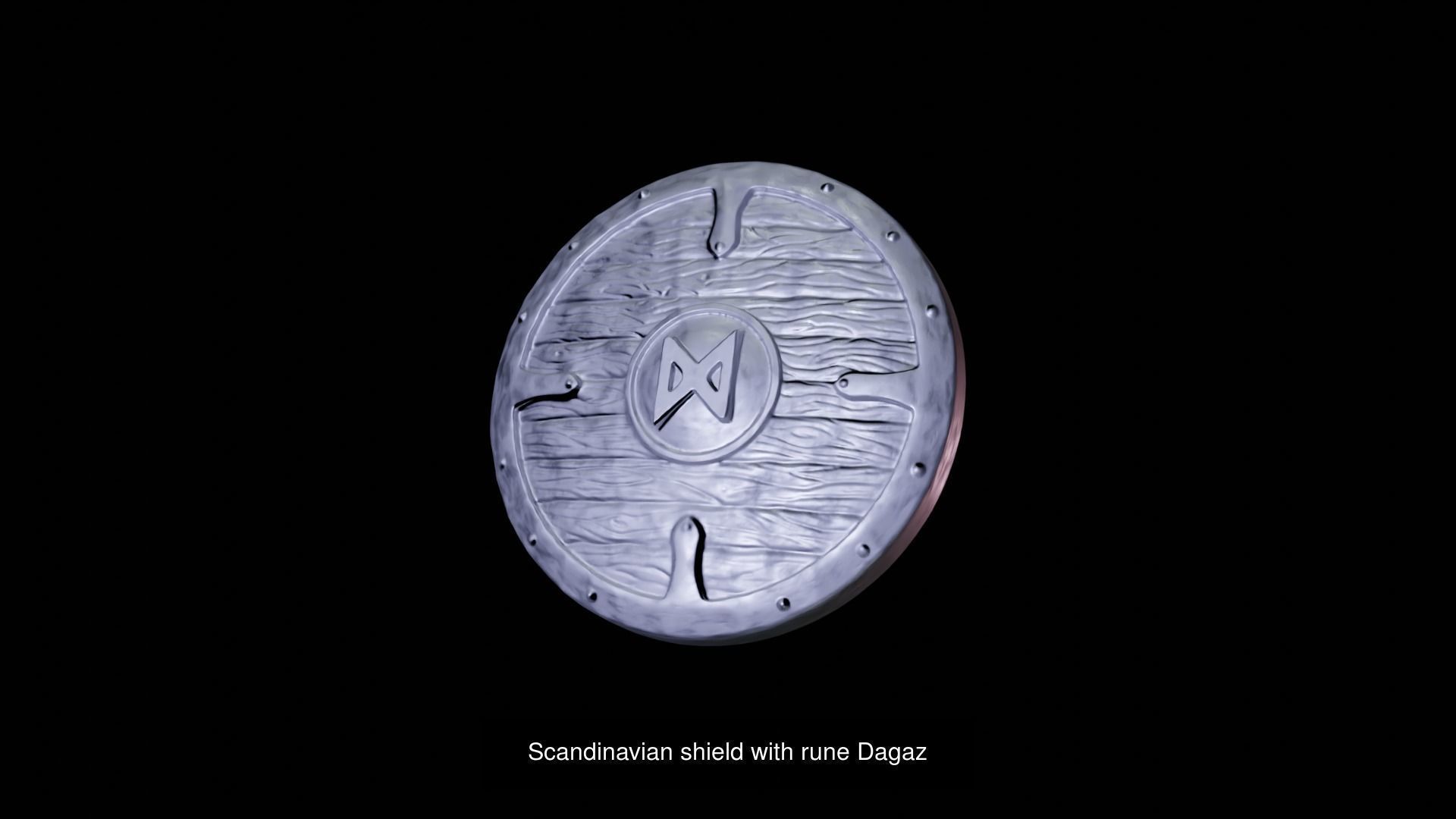 Scandivanian shield with rune Pack 3D Model Collection_50