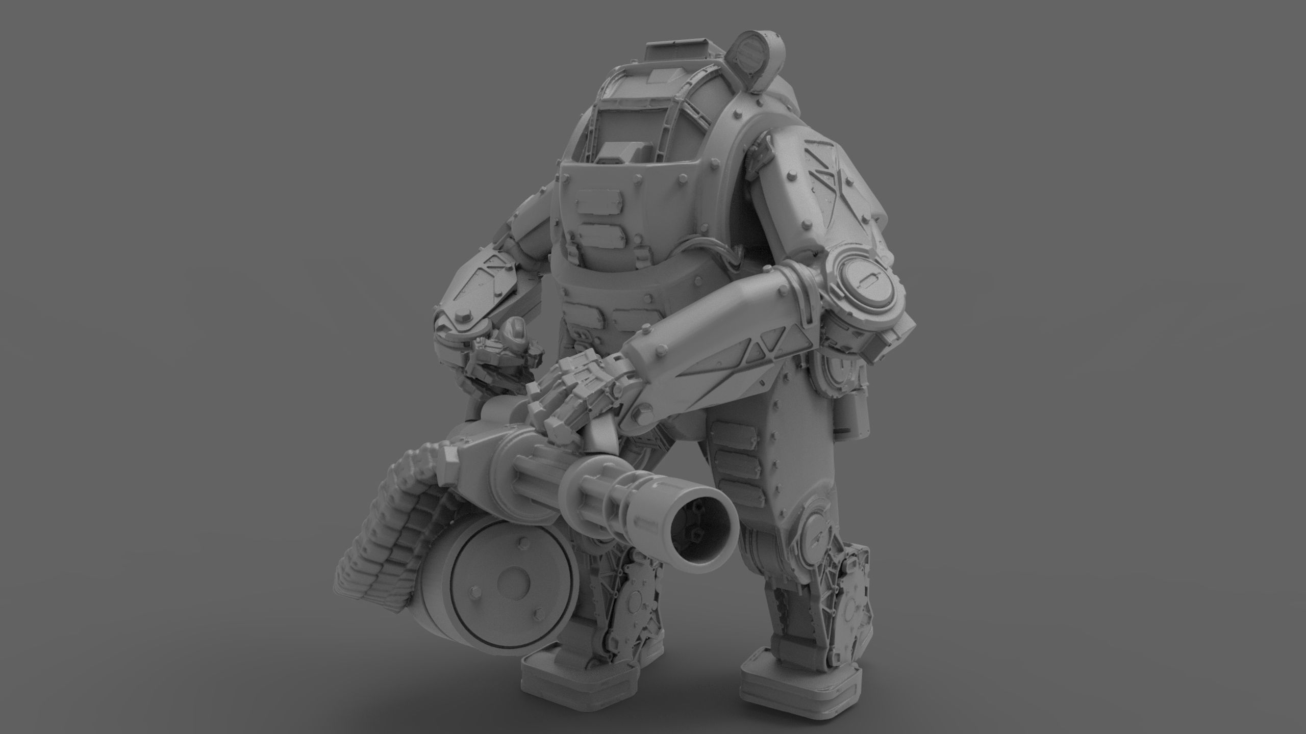 Armour group of toy soldiers with guns 3D print model_6