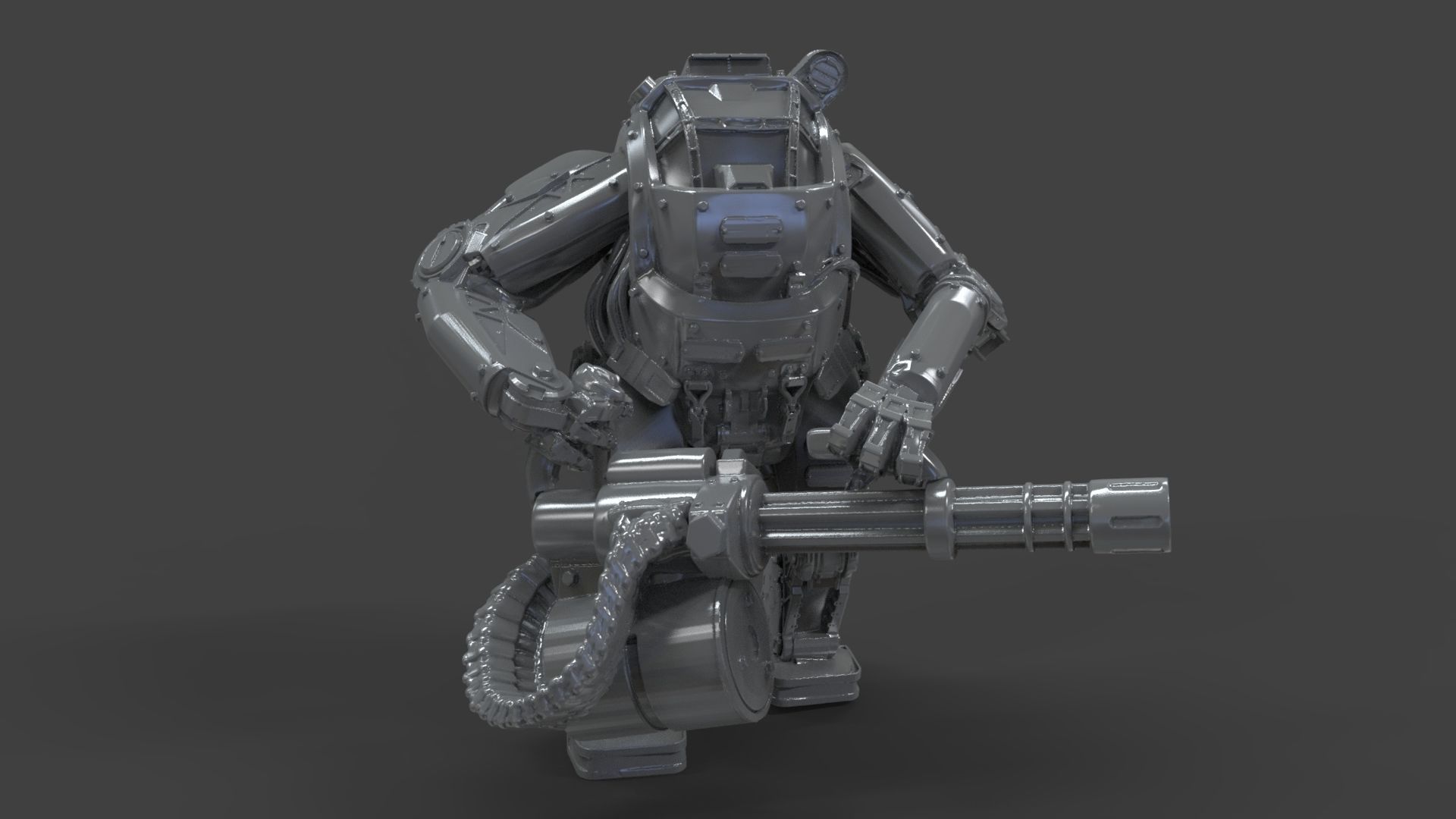 Armour group of toy soldiers with guns 3D print model_4