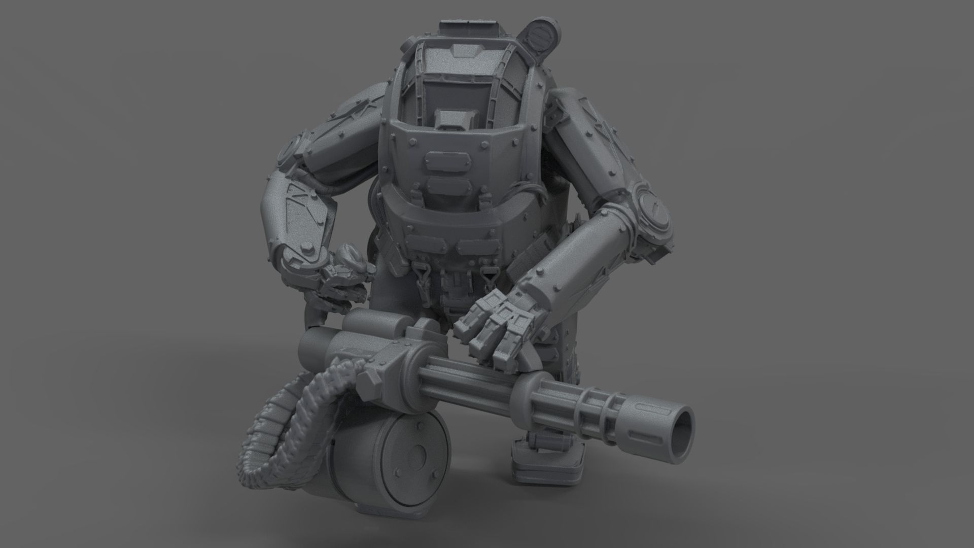 Armour group of toy soldiers with guns 3D print model_7