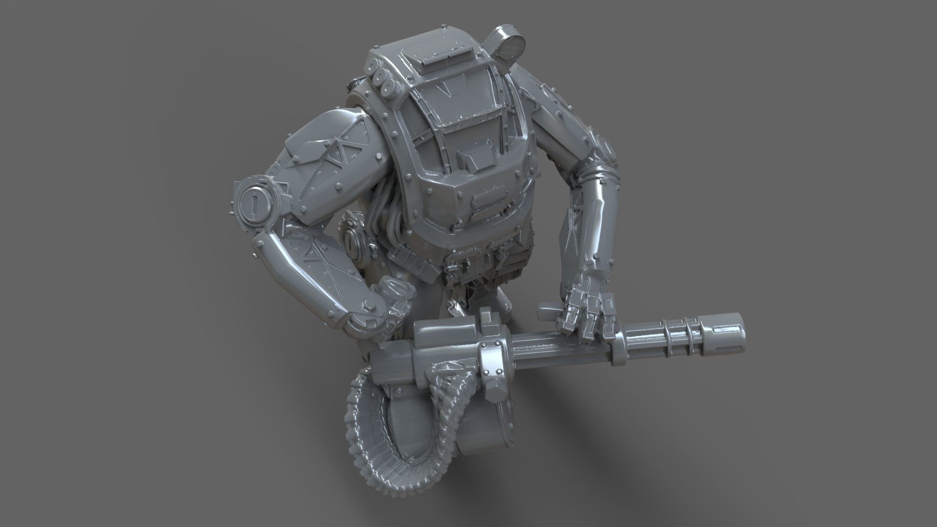 Armour group of toy soldiers with guns 3D print model_9