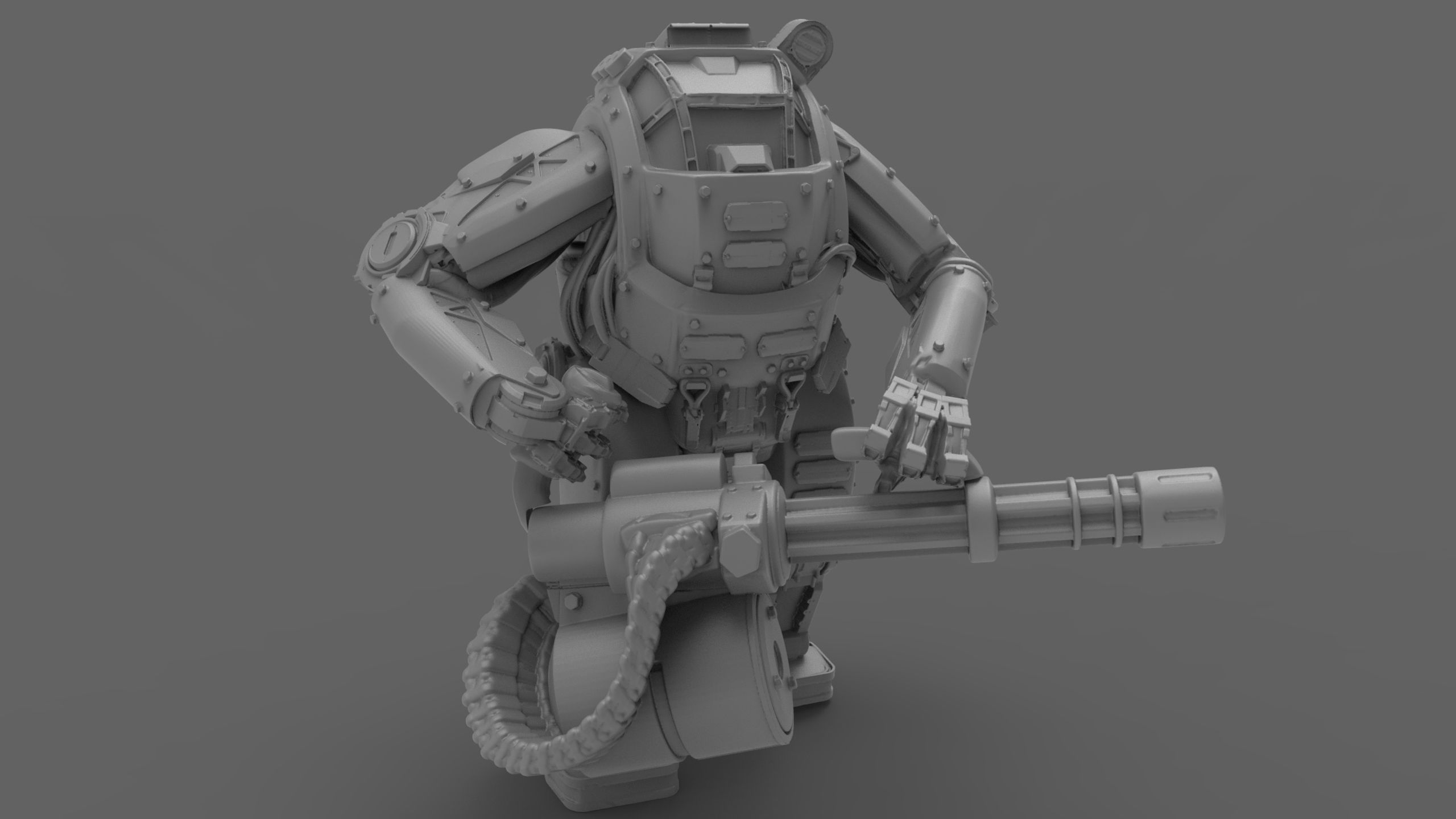 Armour group of toy soldiers with guns 3D print model_11