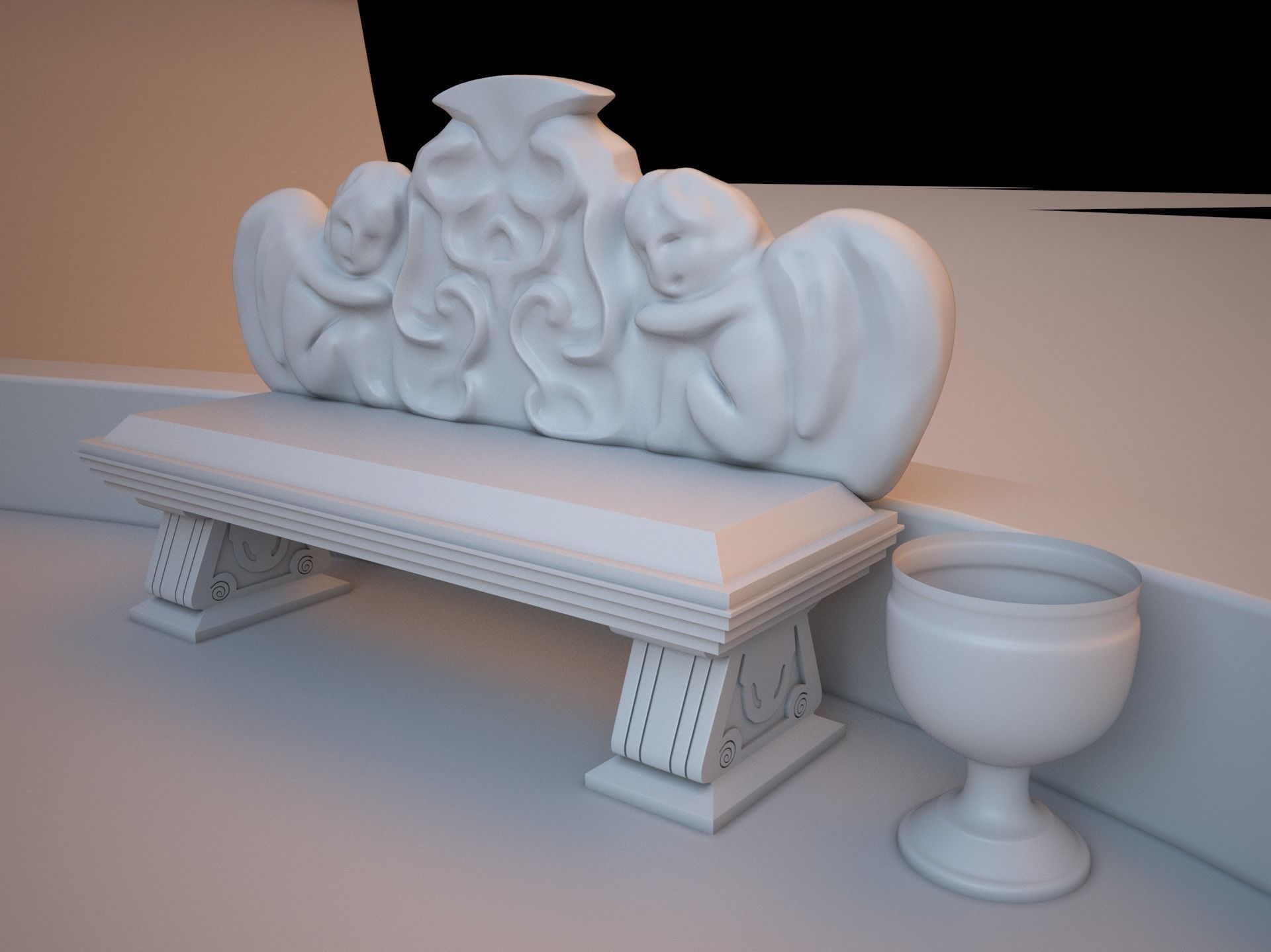 Stage objects Low-poly 3D model_5