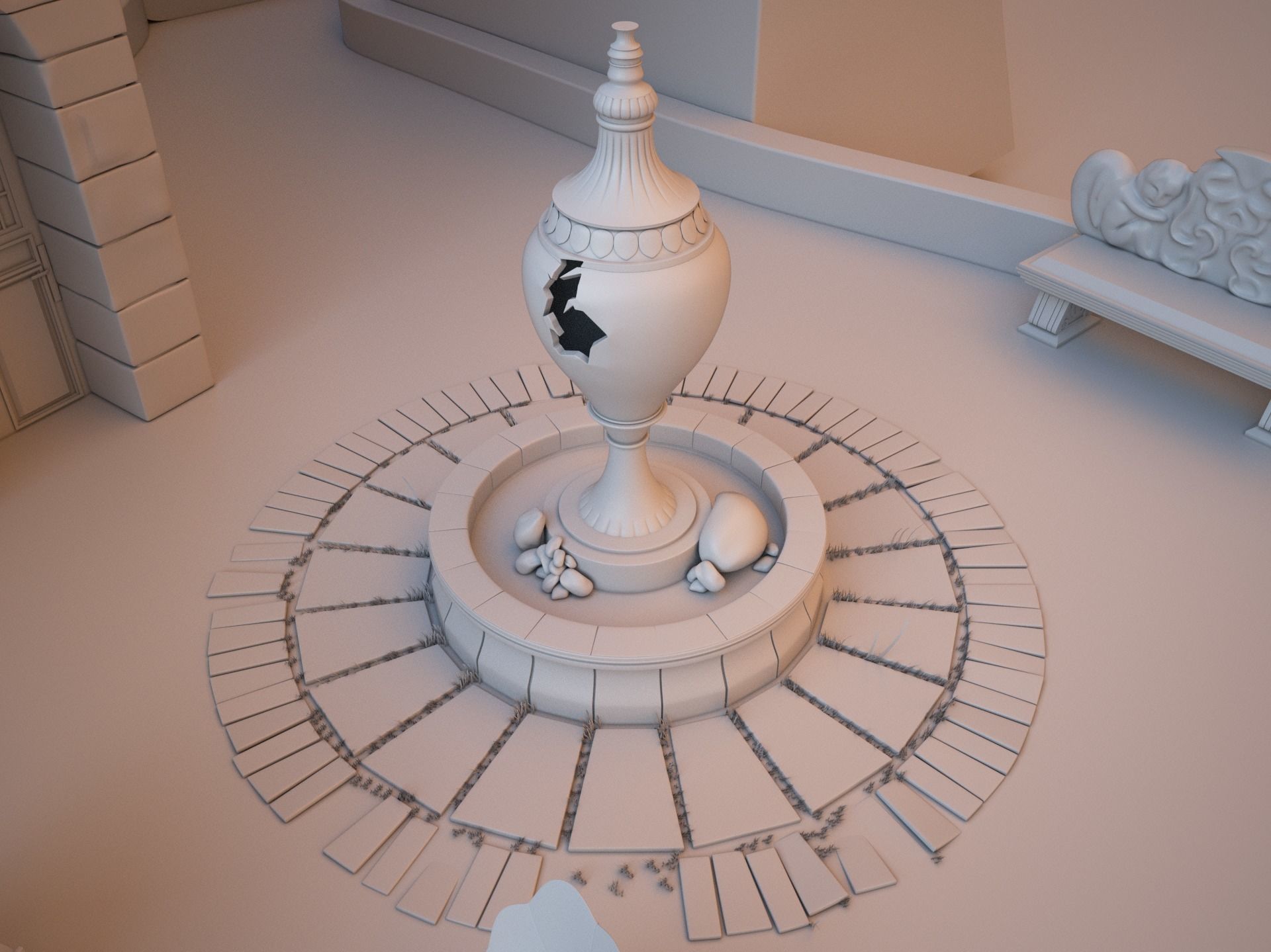 Stage objects Low-poly 3D model_4