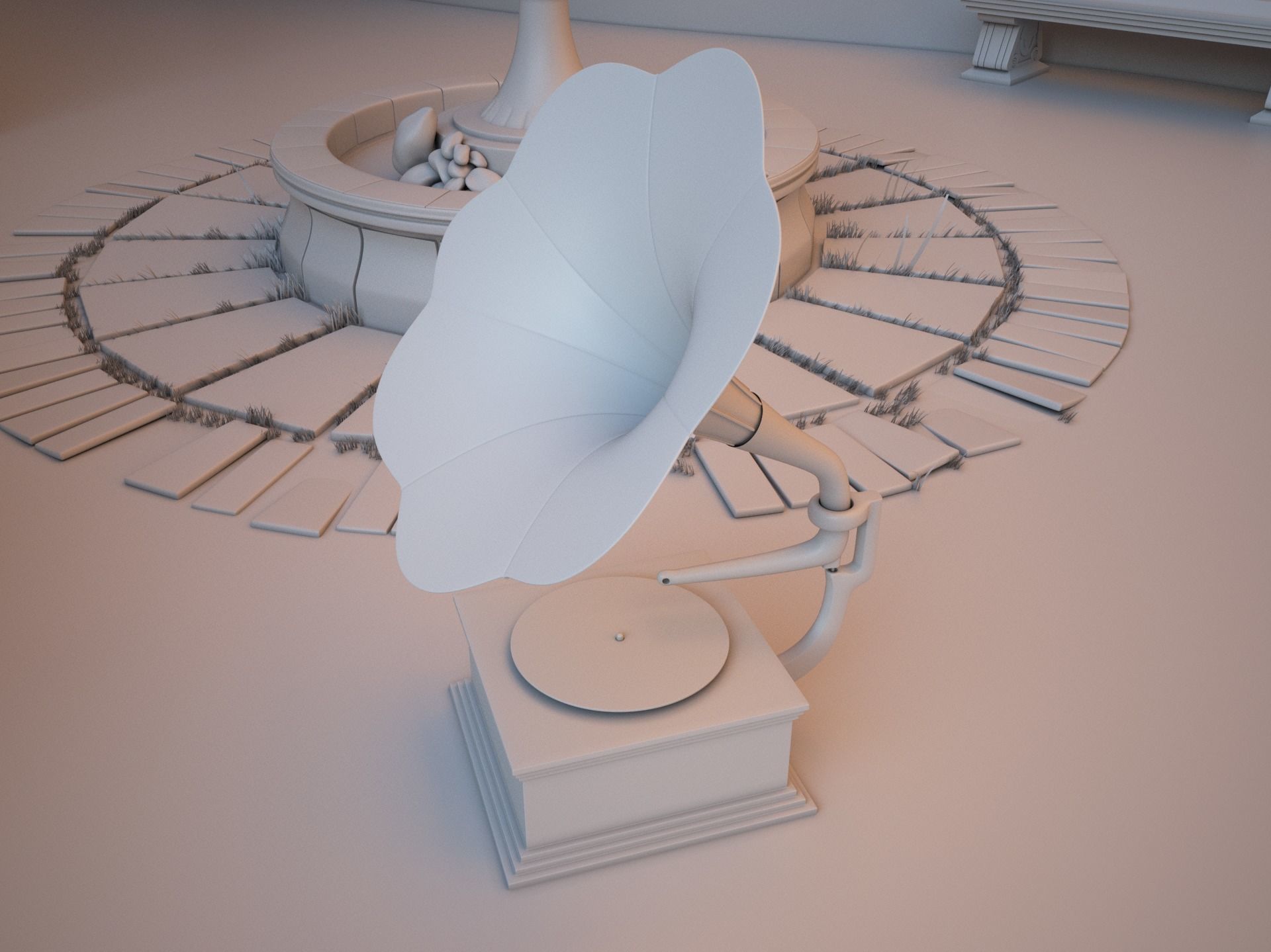 Stage objects Low-poly 3D model_3
