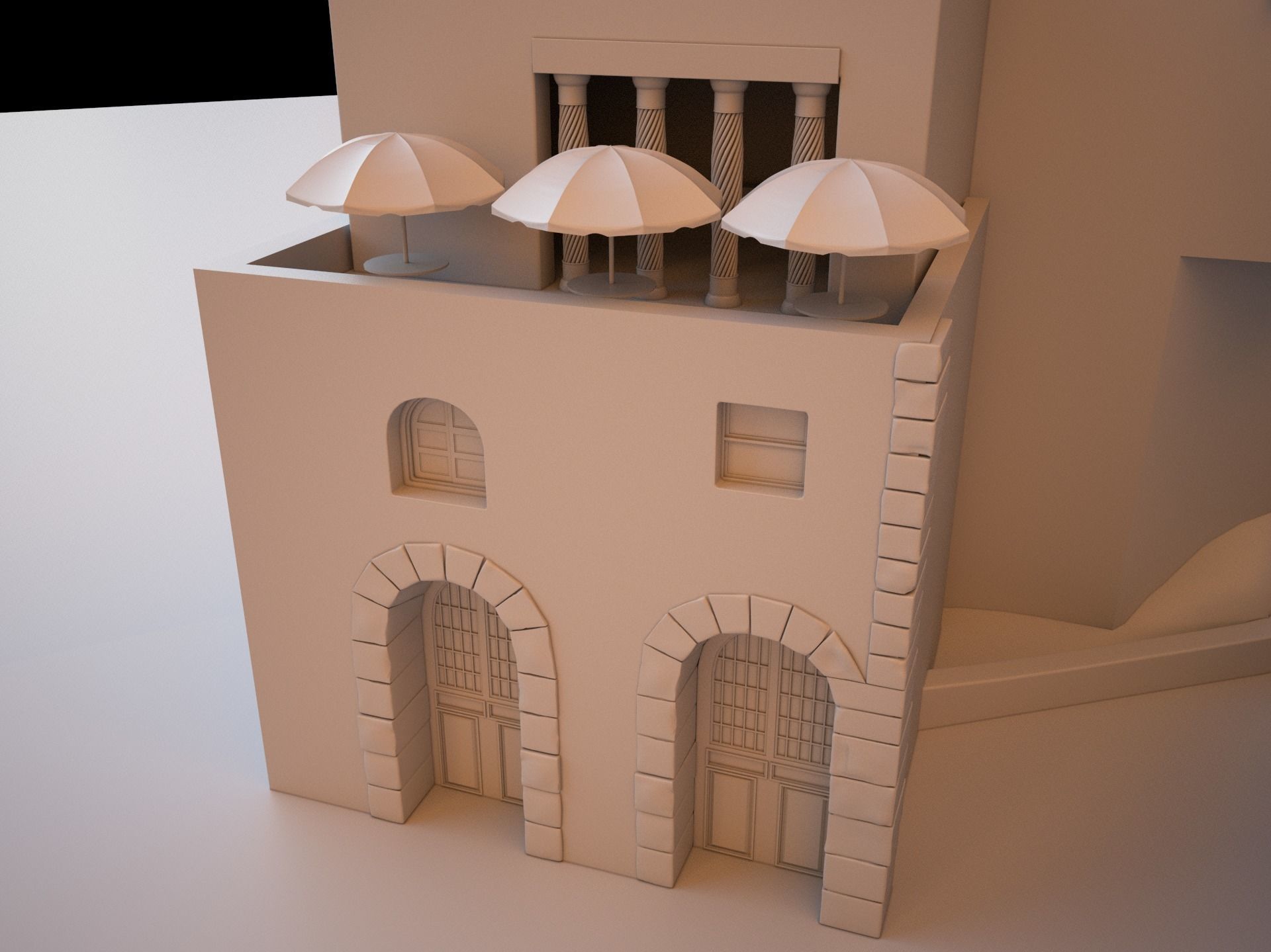 Stage objects Low-poly 3D model_6