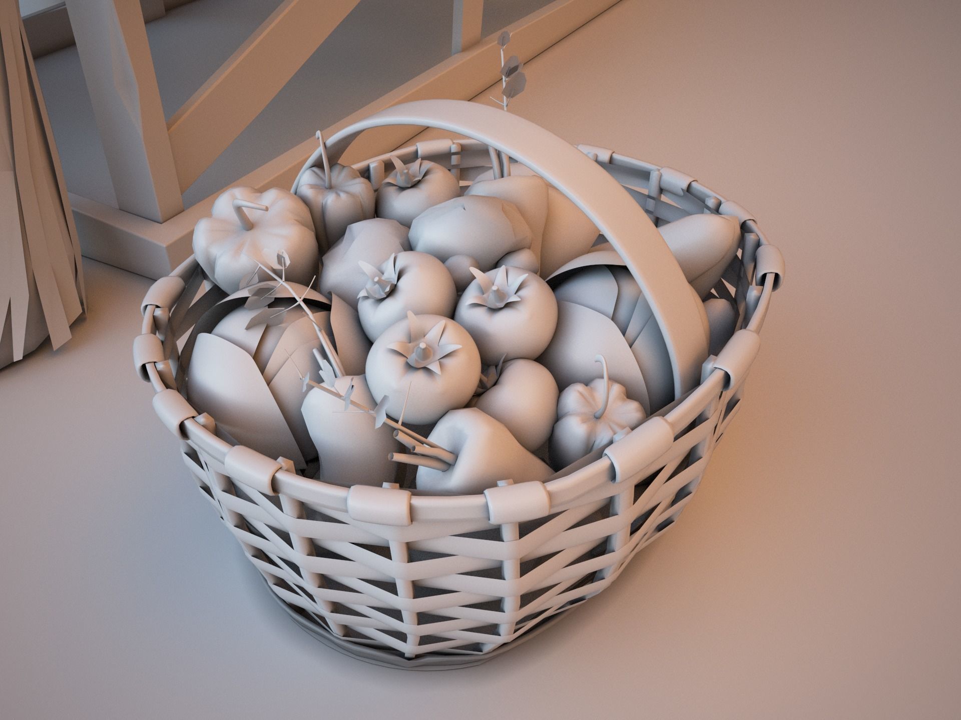 Stage objects Low-poly 3D model_1