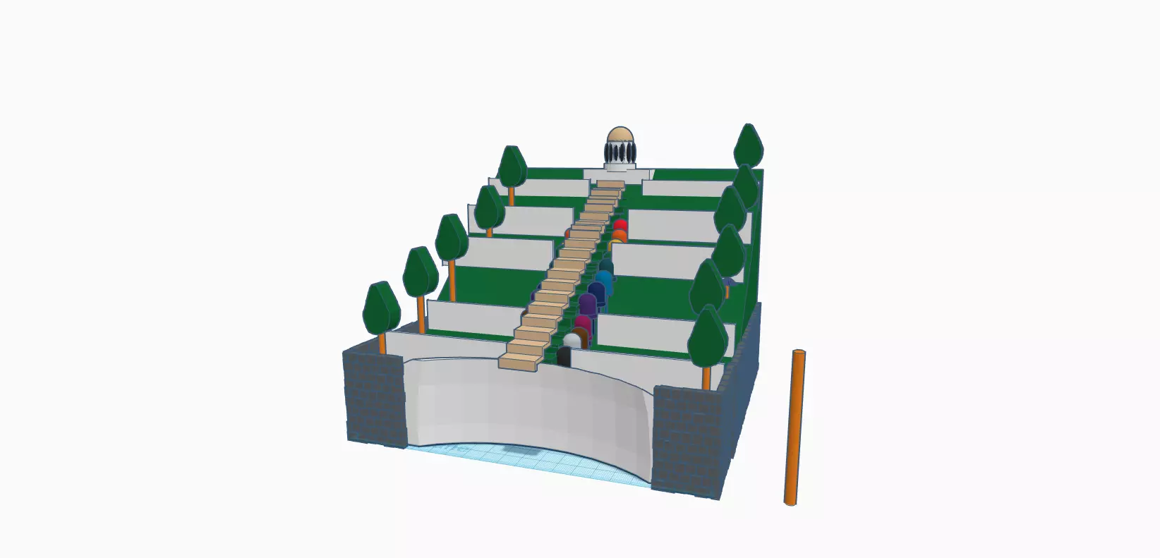 Bahai Gardens 3D model_0