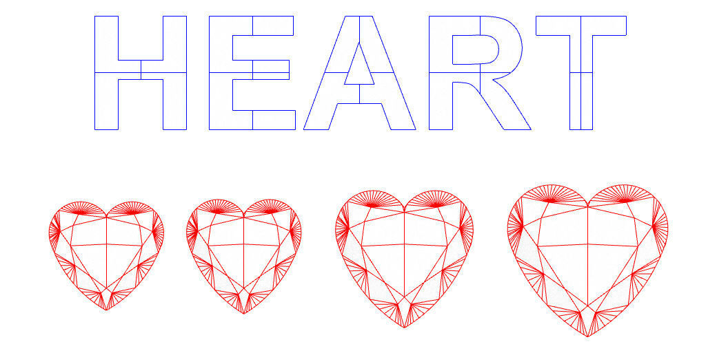 Diamond - Heart 3D print model_3