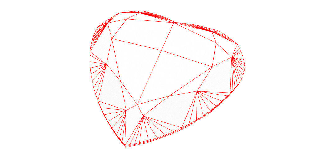 Diamond - Heart 3D print model_5