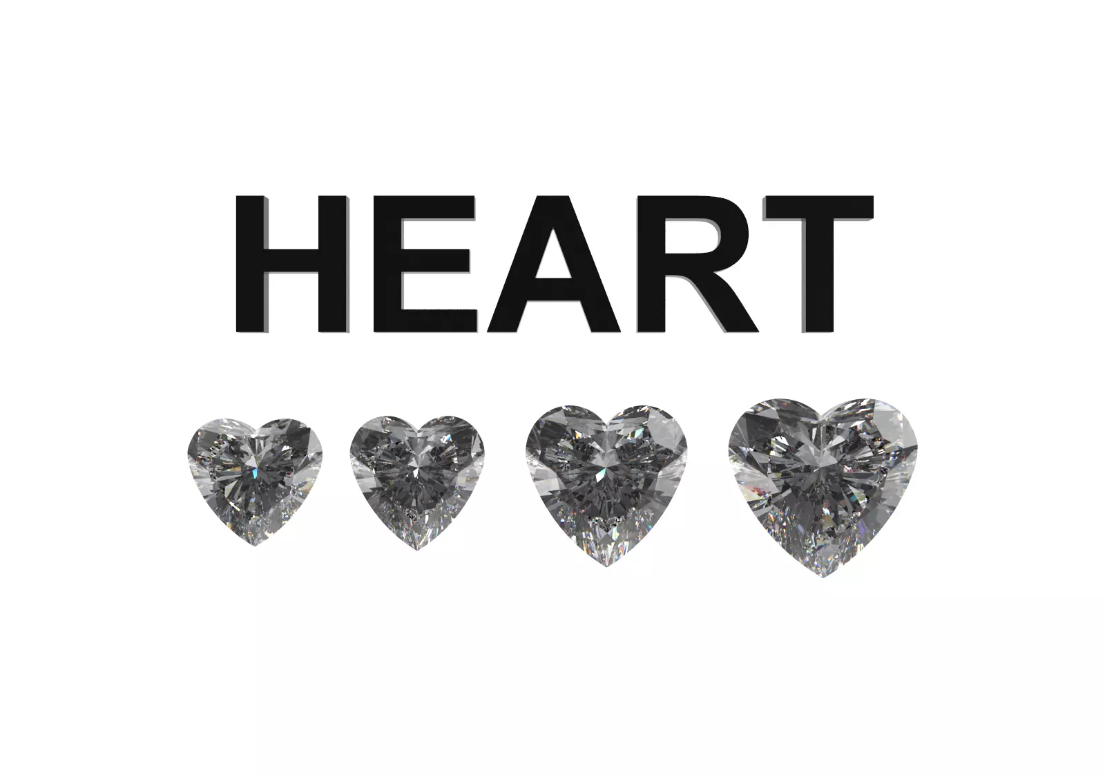 Diamond - Heart 3D print model_0