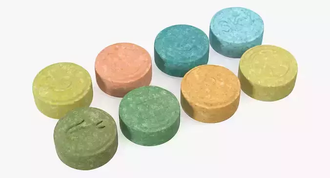 Ecstasy Pills Set 3D model