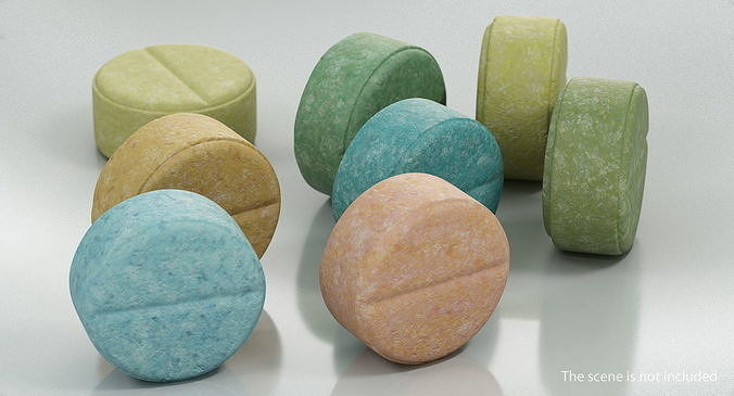 Ecstasy Pills Set 3D model 3