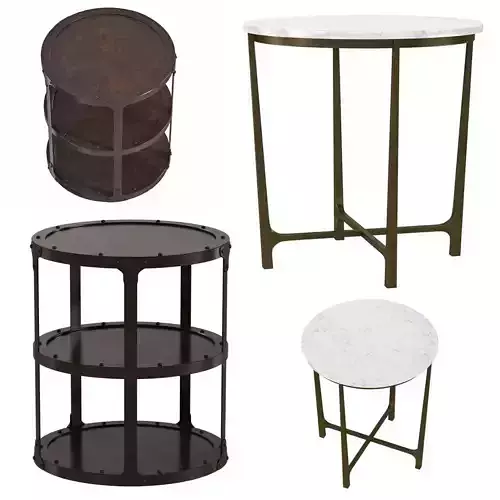 2 side tables 3D model