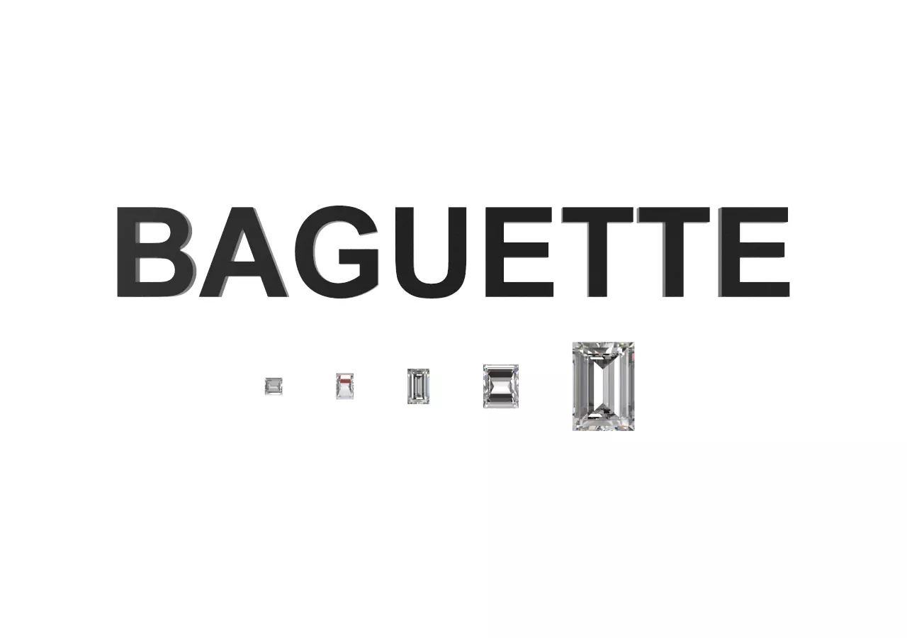 Diamond - Baguette 3D print model
