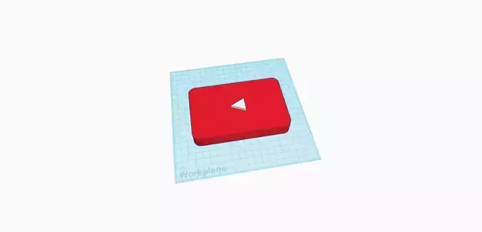 YouTube button 3D model