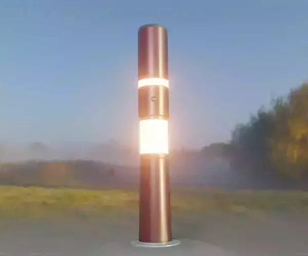 Dark Red Light-Column -29- Street-Light 9